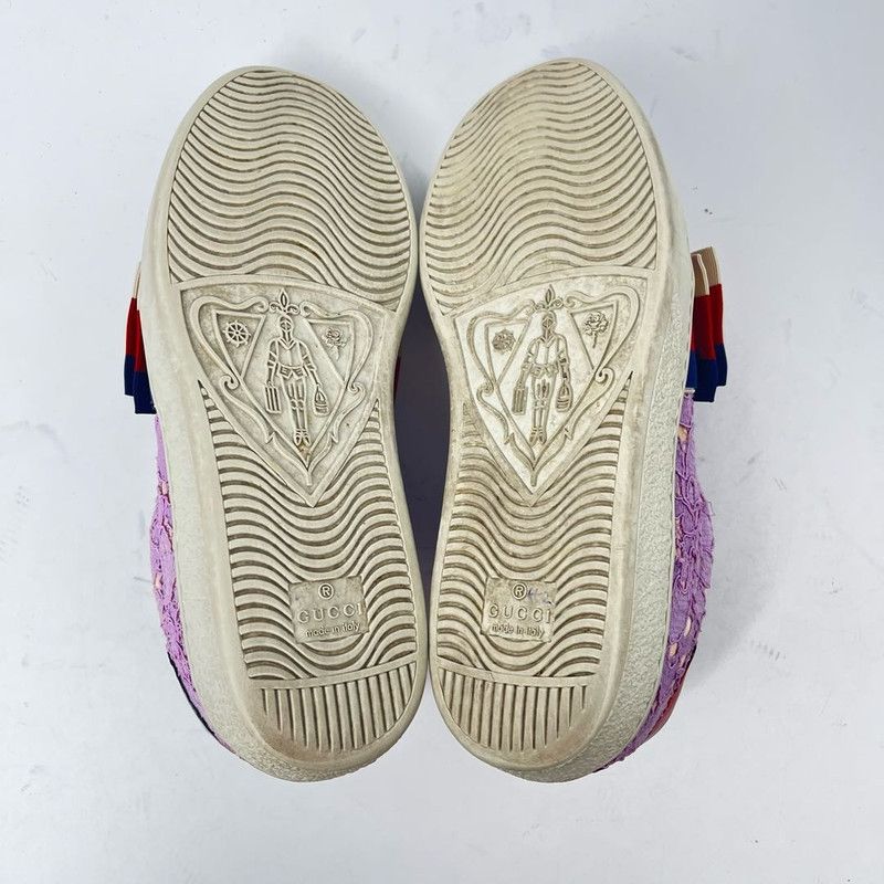 Gucci Gucci Ace Lace Sneakers with Rhinestone Buckle 0079 Size US 6.5 / IT 36.5 - 5 Thumbnail
