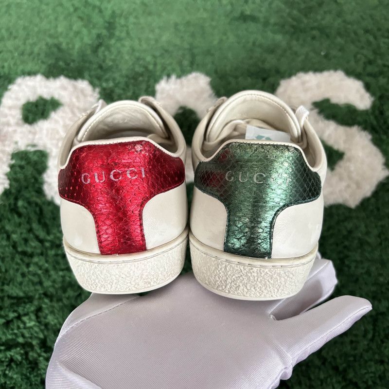 Gucci Gucci Ace Leather Pineapple Embroidery Sneakers for Women 0079 Size US 4.5 / IT 34.5 - 3 Thumbnail