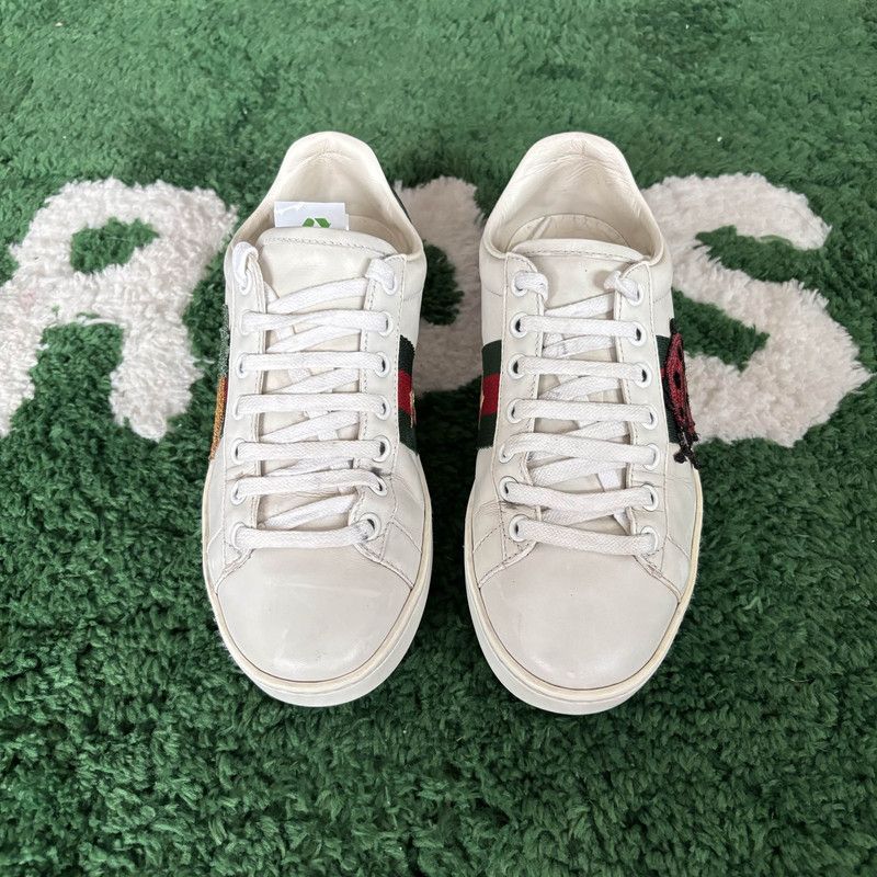 Gucci Gucci Ace Leather Pineapple Embroidery Sneakers for Women 0079 Size US 4.5 / IT 34.5 - 2 Thumbnail