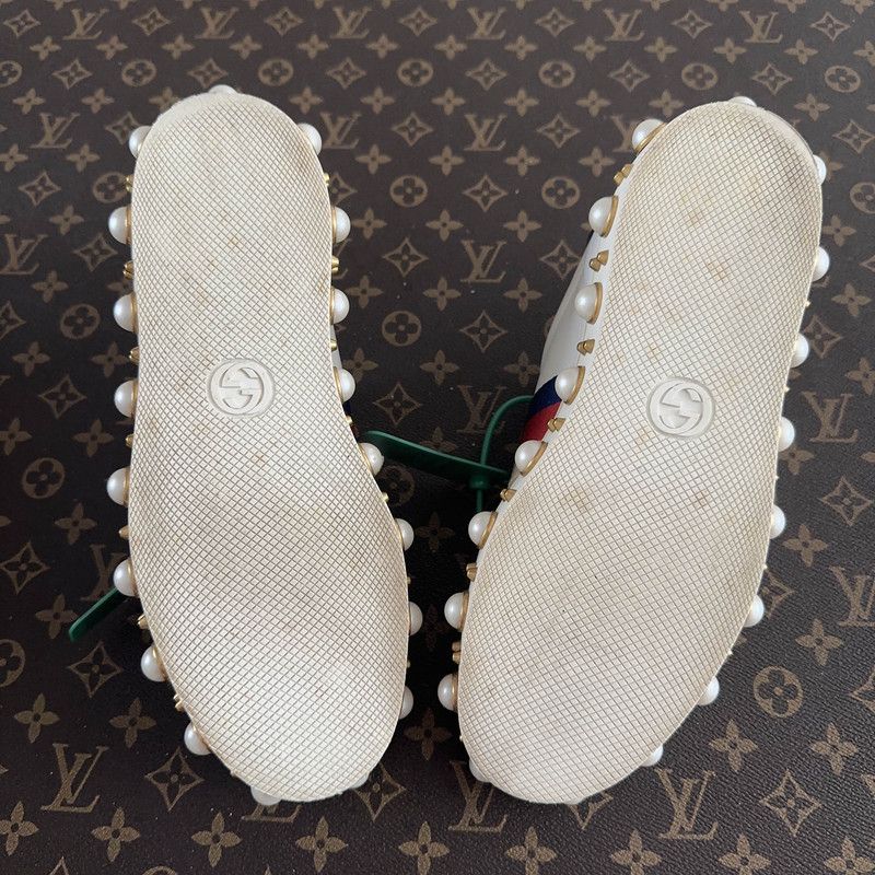 Gucci Gucci Ace Pearl Low-Top Sneakers for Women 0079 Size US 8 / IT 38 - 4 Thumbnail