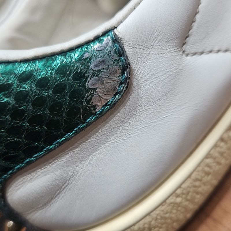 Gucci Gucci Ace Leather Studded Fashion Sneakers for Women 0079 Size US 6.5 / IT 36.5 - 6 Thumbnail