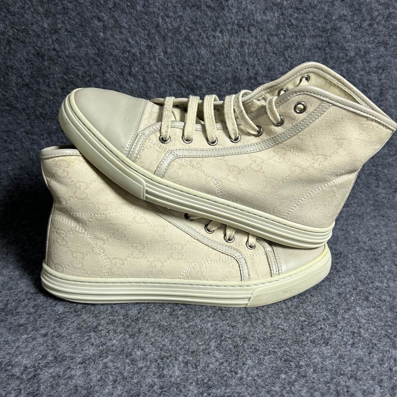 Gucci Gucci High-Top Monogram Canvas Sneakers for Women 0079 Size US 7.5 / IT 37.5 - 8 Thumbnail