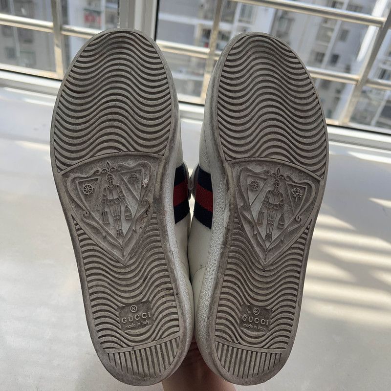 Gucci Gucci ACE Leather Fashion Sneakers for Women 0079 Size US 8.5 / IT 38.5 - 4 Thumbnail