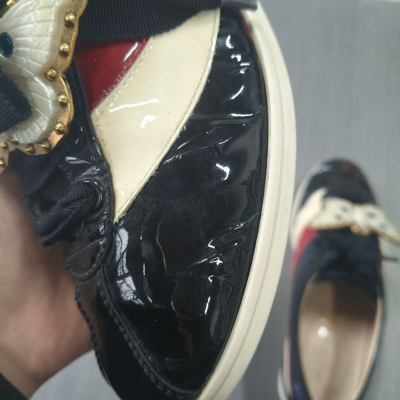 Gucci Gucci Falacer Patent Leather Casual Shoes 0079 Size US 5 / IT 35 - 7 Thumbnail