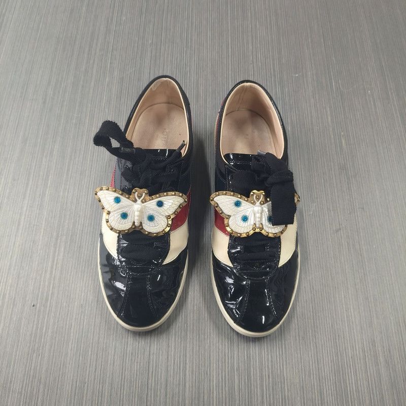 Gucci Gucci Falacer Patent Leather Casual Shoes 0079 Size US 5 / IT 35 - 2 Thumbnail
