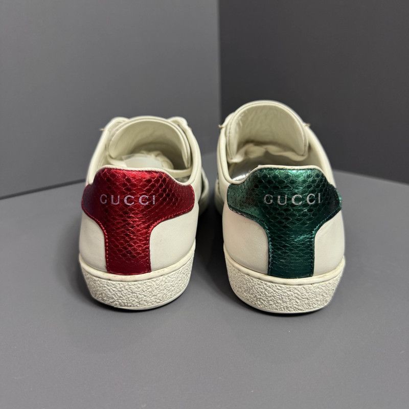 Gucci Gucci Ace Heart Pattern Sneakers for Women 0079 Size US 8 / IT 38 - 3 Thumbnail