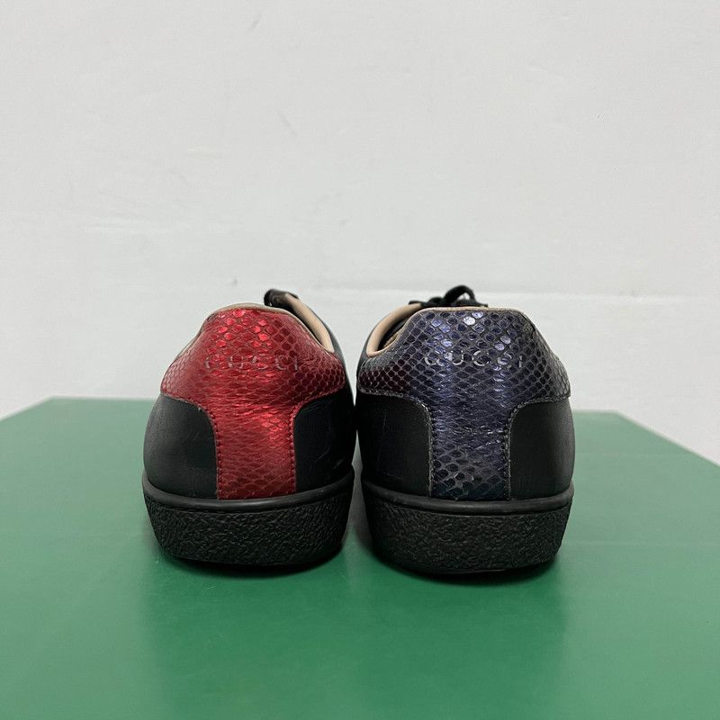 Gucci Gucci ACE Leather Bee Embroidered Sneakers 0079 Size US 7.5 / IT 37.5 - 3 Thumbnail