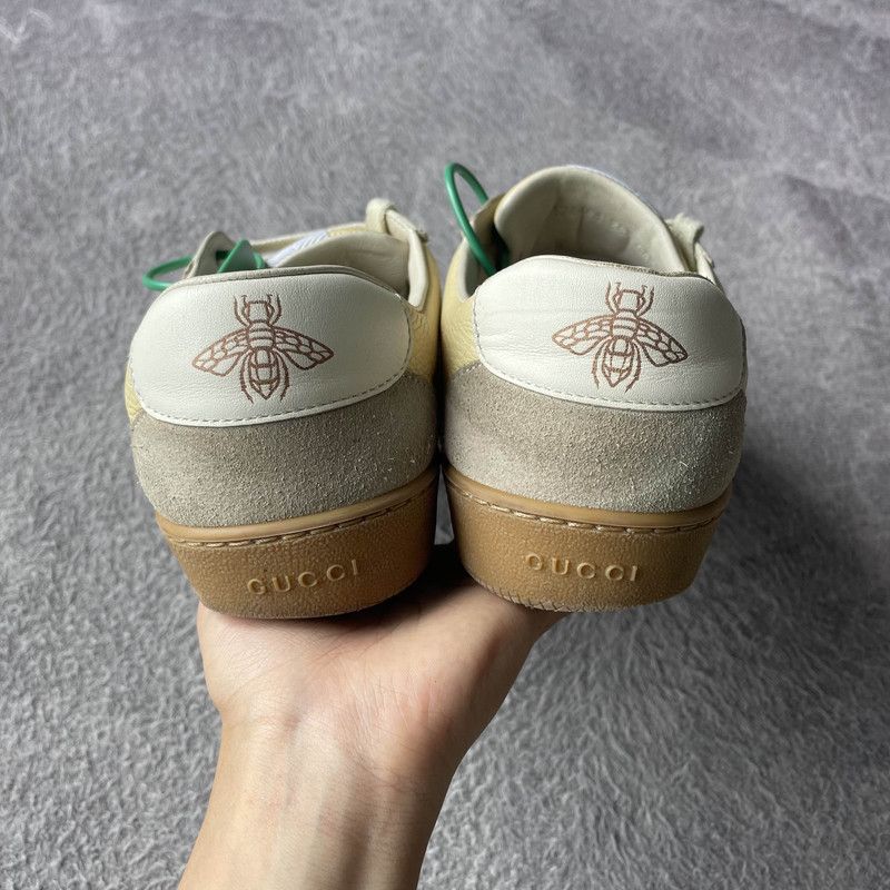 Gucci Gucci G74 Web Leather Bee Fashion Sneakers 0079 Size US 7.5 / IT 37.5 - 3 Thumbnail