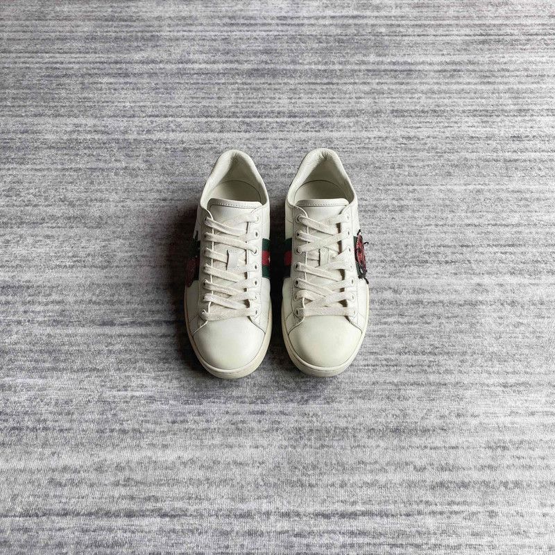 Gucci Gucci Ace Leather Pineapple Embroidered Sneakers 0079 Size US 5 / IT 35 - 2 Thumbnail