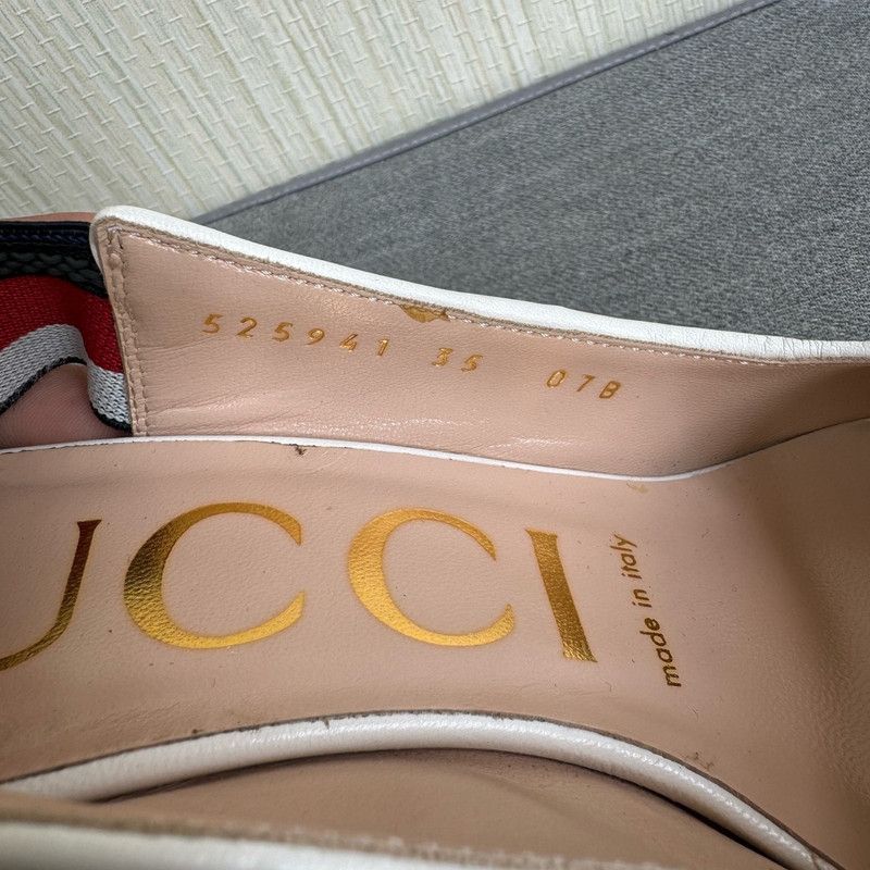Gucci Gucci White Leather High Heel Shoes Size US 8 / IT 38 - 7 Thumbnail