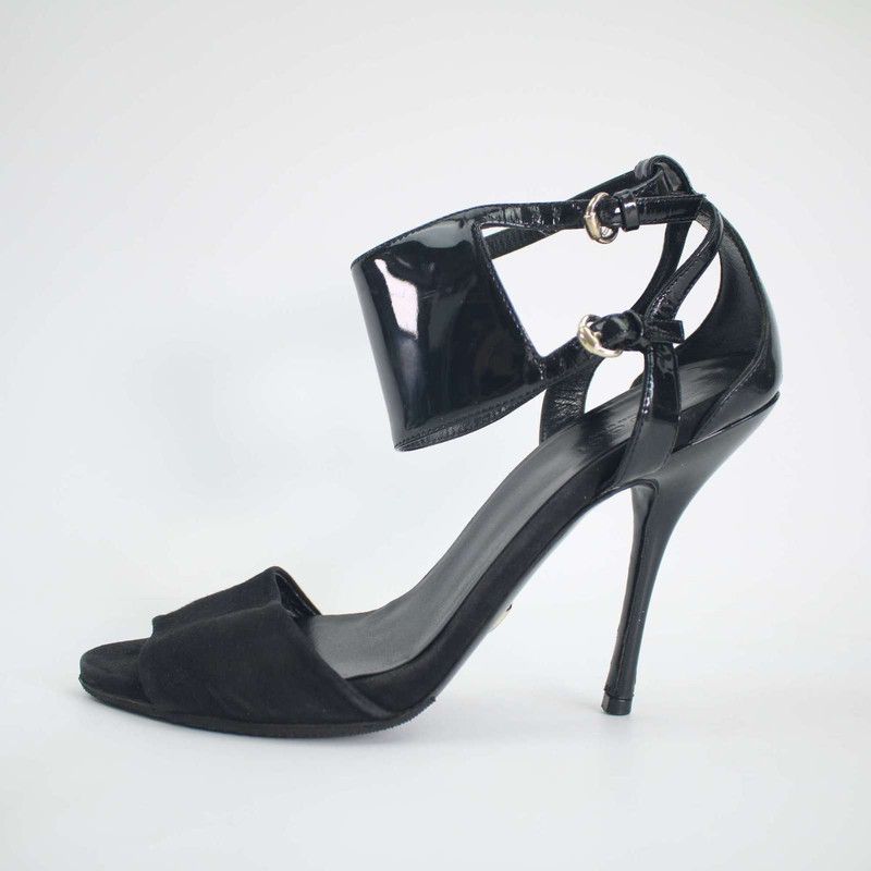 Gucci Gucci Black Suede High Heels 13cm Size US 8 / IT 38 - 10 Thumbnail