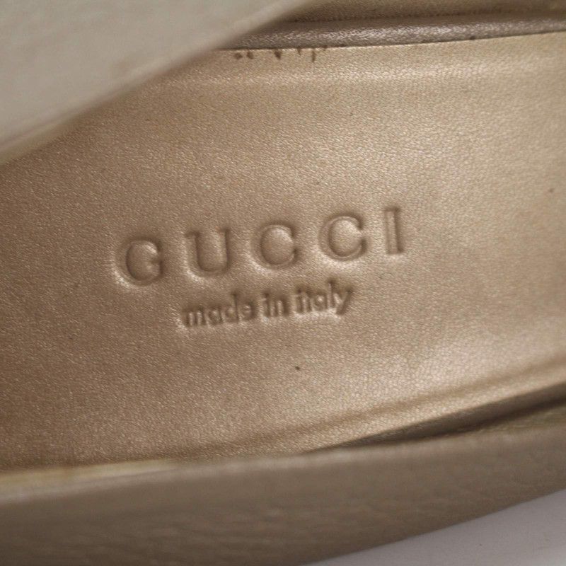 Gucci Gucci Champagne Peep-Toe High Heels Size US 8 / IT 38 - 15 Thumbnail