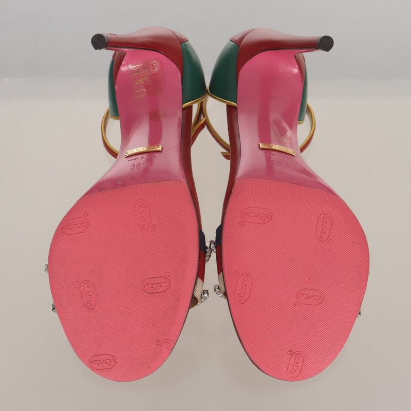 Gucci Gucci Red Leather High Heel Shoes Size US 8 / IT 38 - 6 Thumbnail