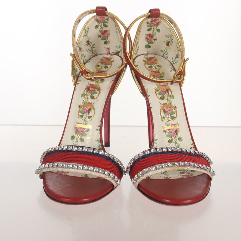 Gucci Gucci Red Leather High Heel Shoes Size US 8 / IT 38 - 2 Thumbnail
