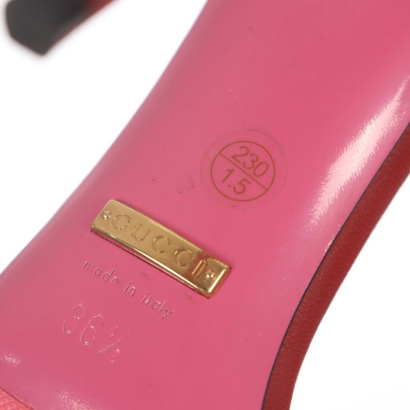 Gucci Gucci Red Leather High Heel Shoes Size US 8 / IT 38 - 7 Thumbnail