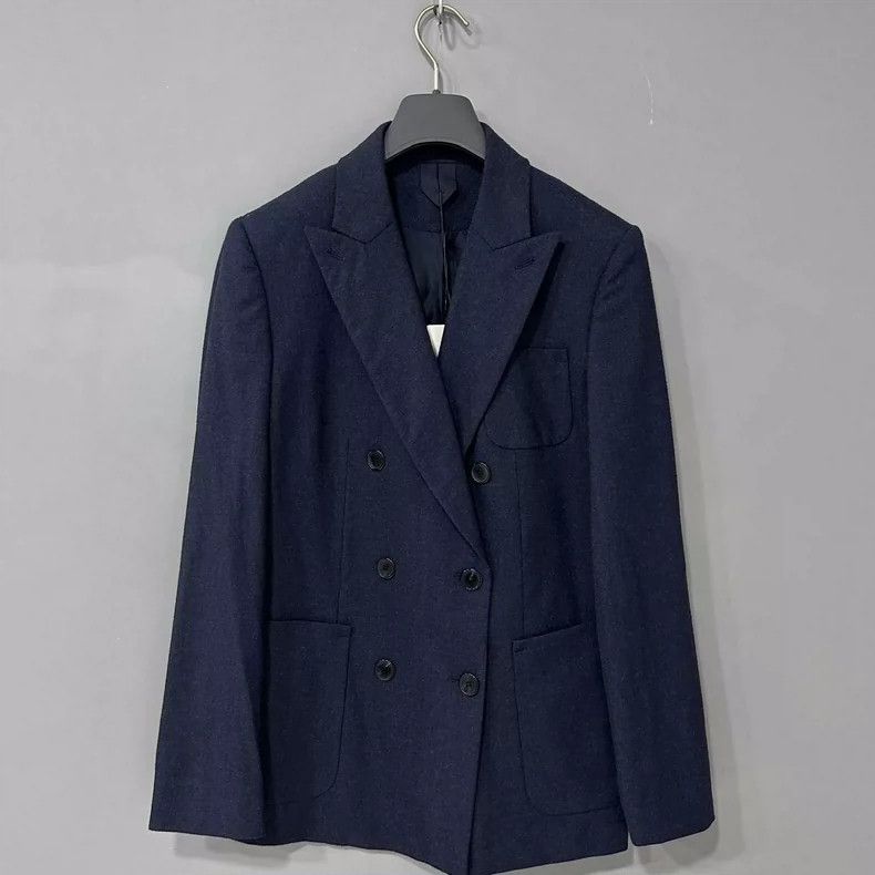 Max Mara MaxMara Double-Breasted Cashmere Blazer Size L / US 10 / IT 46 - 2 Thumbnail