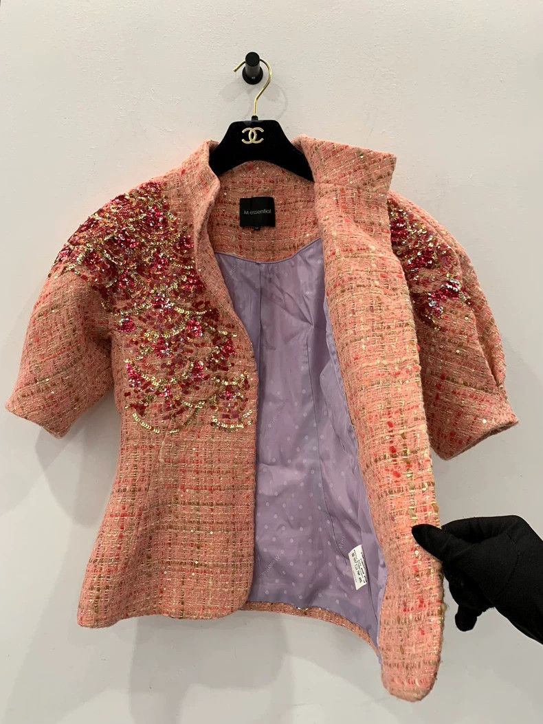 Maison Margiela M essential Red Gradient Beaded Jacket Size XS / US 0-2 / IT 36-38 - 3 Thumbnail