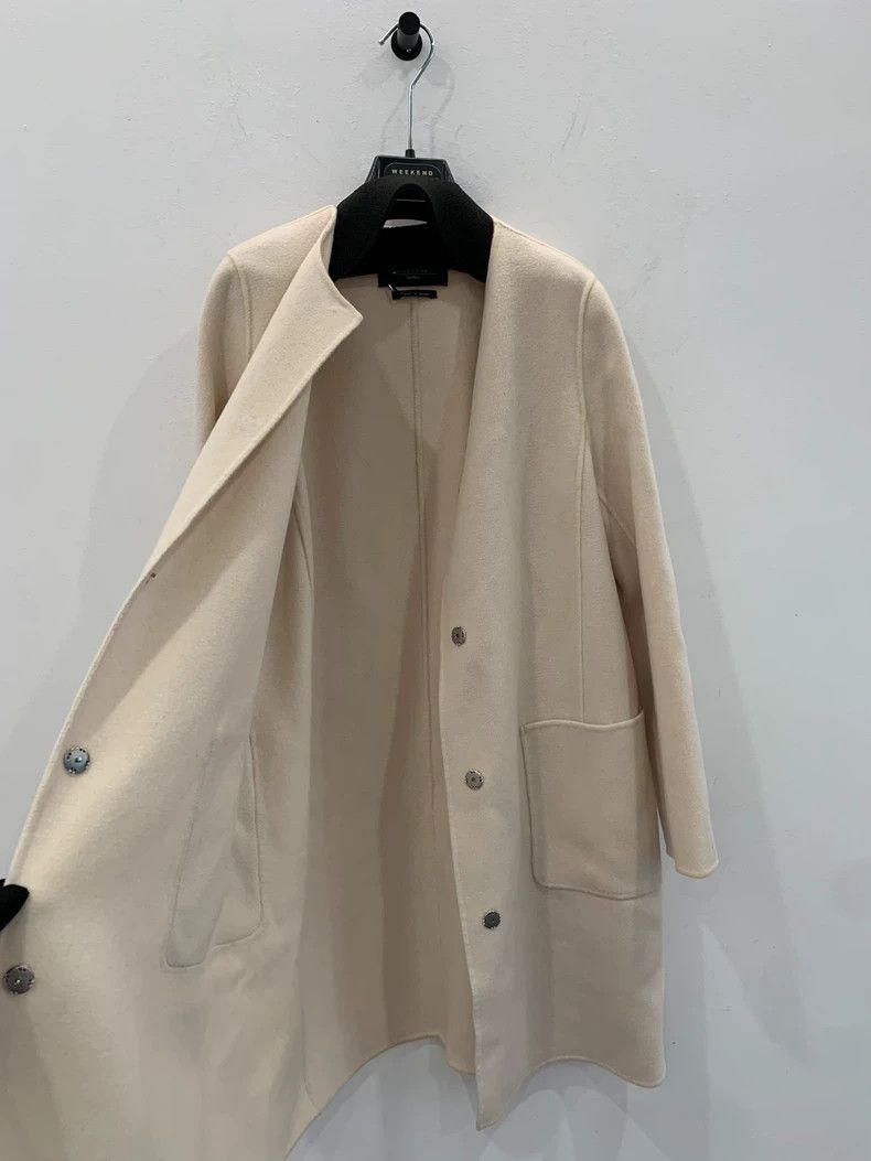 Max Mara MaxMara Weekend Beige Wool Coat Size XS / US 0-2 / IT 36-38 - 3 Thumbnail