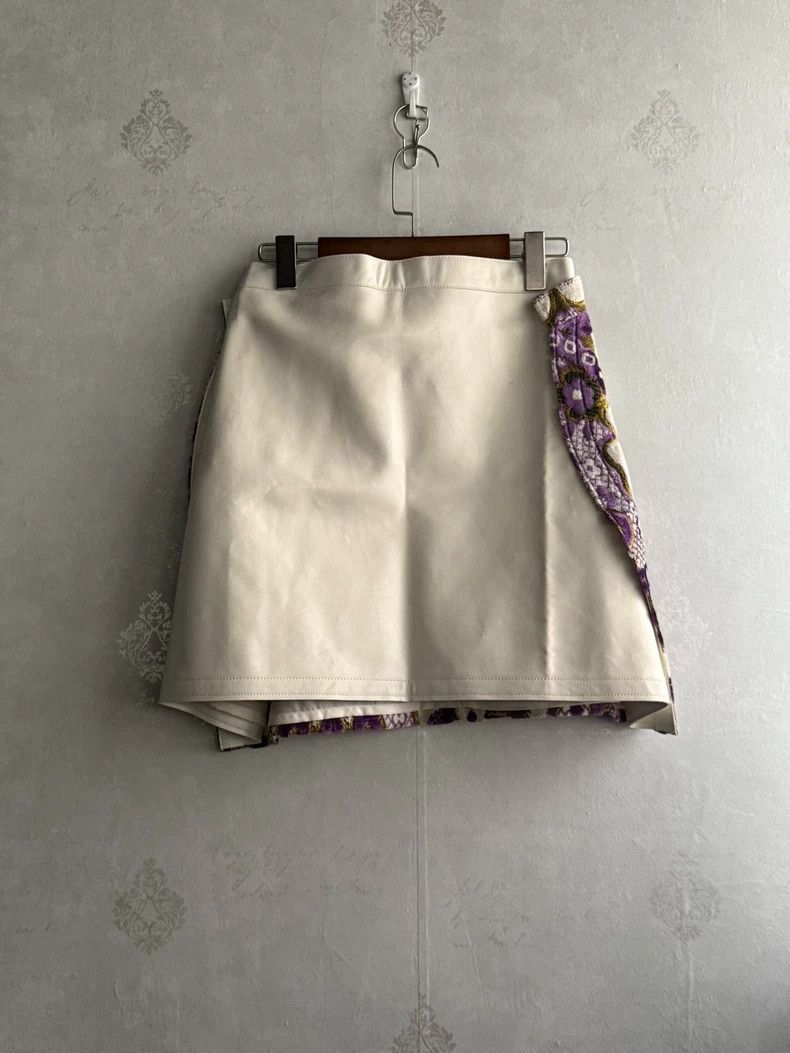 Junya Watanabe Junya Watanabe Purple Floral Mini Skirt Size 26" / US 2 / IT 38 - 2 Thumbnail
