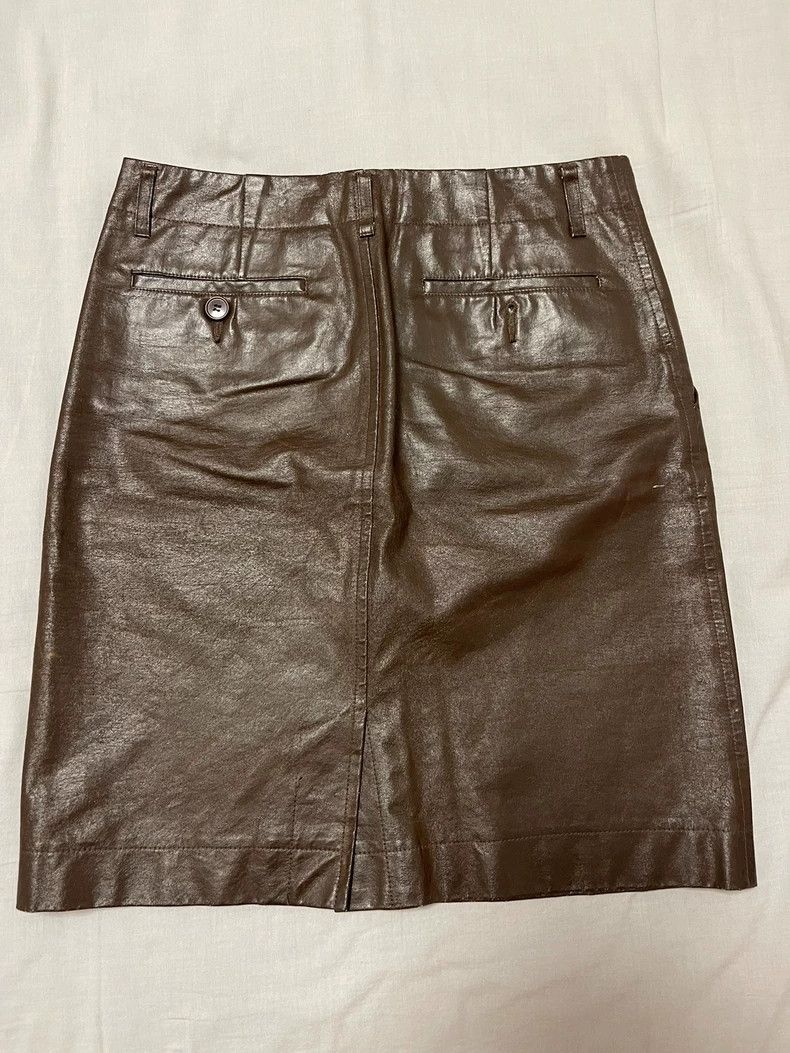 Junya Watanabe Vintage Junya Watanabe Leather Skirt Size 26" / US 2 / IT 38 - 3 Thumbnail