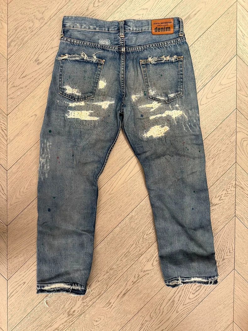 Junya Watanabe Junya Watanabe Distressed Embroidered Jeans Size 26" / US 2 / IT 38 - 2 Thumbnail