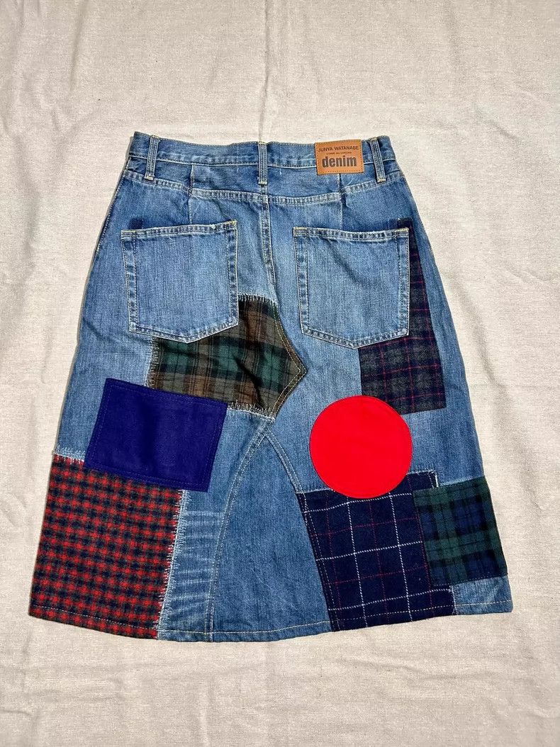 Junya Watanabe Junya Watanabe&CDG Patchwork Denim Skirt Size 28" / US 6 / IT 42 - 2 Thumbnail