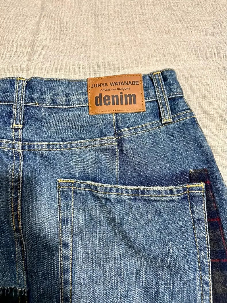 Junya Watanabe Junya Watanabe&CDG Patchwork Denim Skirt Size 28" / US 6 / IT 42 - 4 Thumbnail