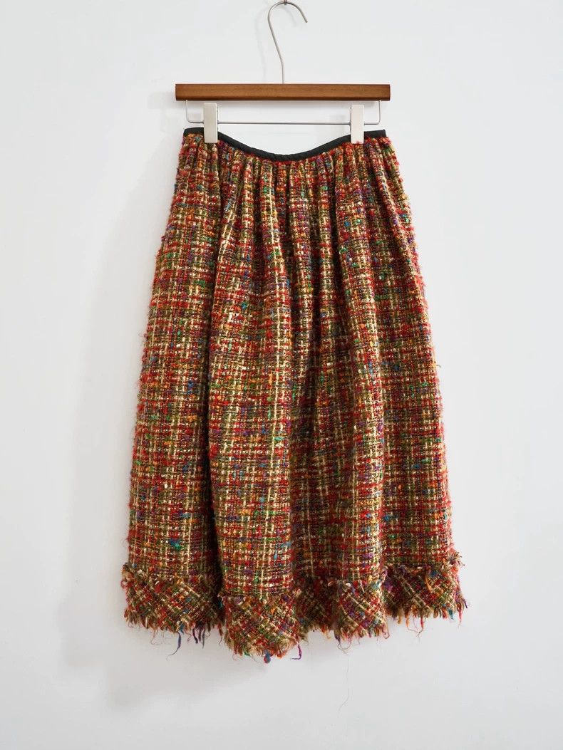 Junya Watanabe Junya Watanabe Tweed Fringe Skirt Size 28" / US 6 / IT 42 - 5 Thumbnail