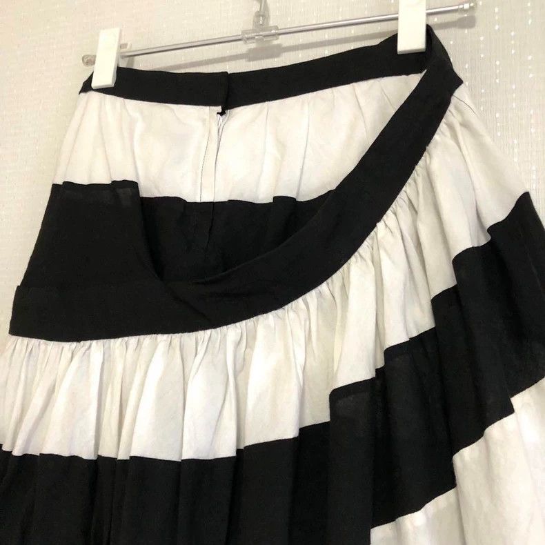Junya Watanabe Junya Watanabe AD2005 Black and White Striped Skirt Size 26" / US 2 / IT 38 - 2 Thumbnail
