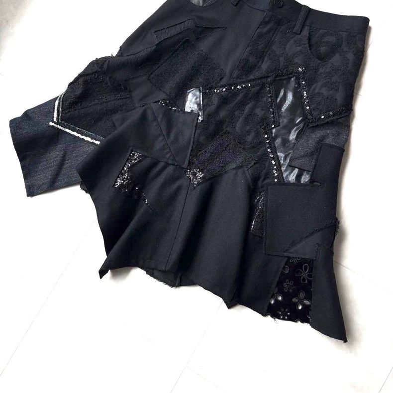 Junya Watanabe Junya Watanabe AD2014 Patchwork Skirt Size 28" / US 6 / IT 42 - 2 Thumbnail