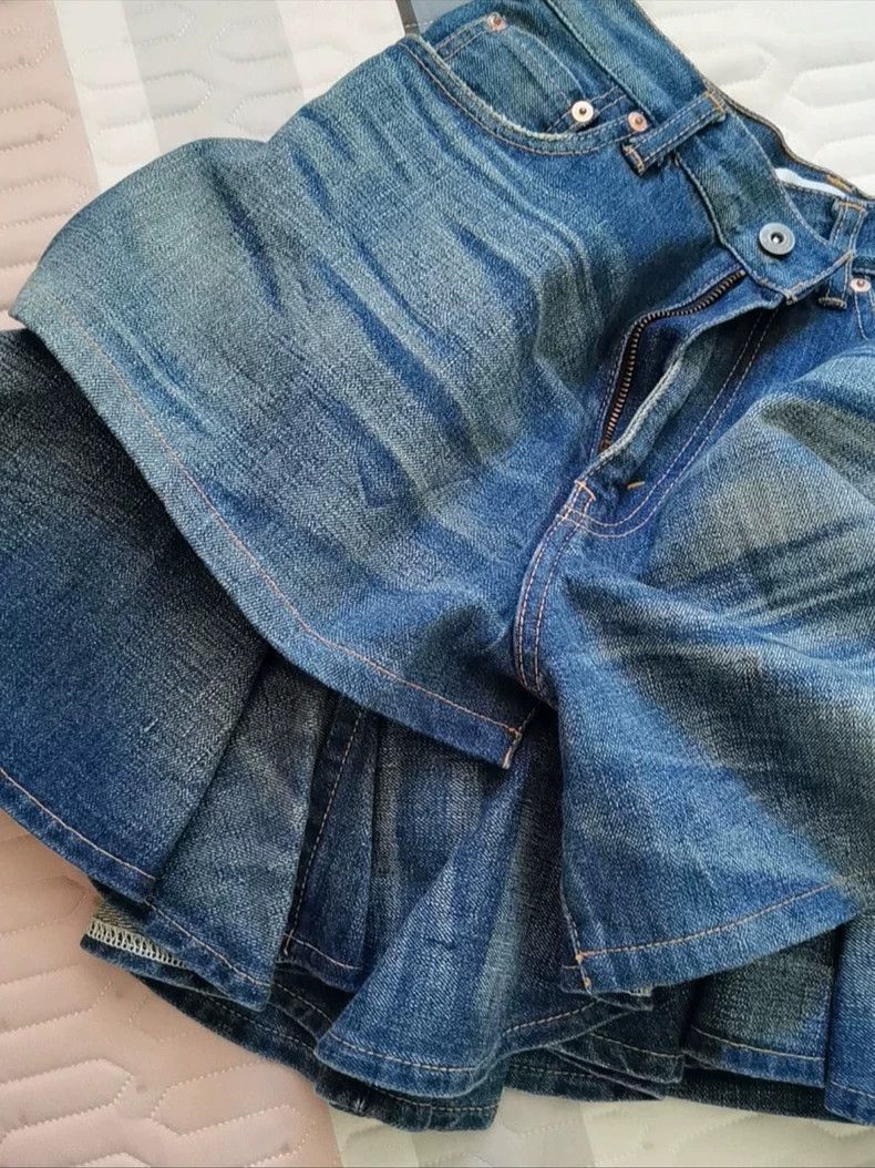 Junya Watanabe Junya Watanabe AD2010 Denim Mini Skirt Size 26" / US 2 / IT 38 - 3 Thumbnail