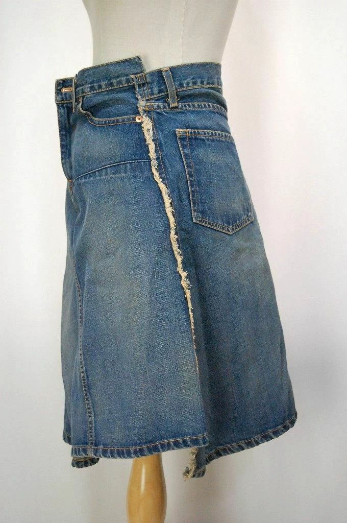 Junya Watanabe Junya Watanabe Denim Deconstructed Skirt Size 26" / US 2 / IT 38 - 2 Thumbnail