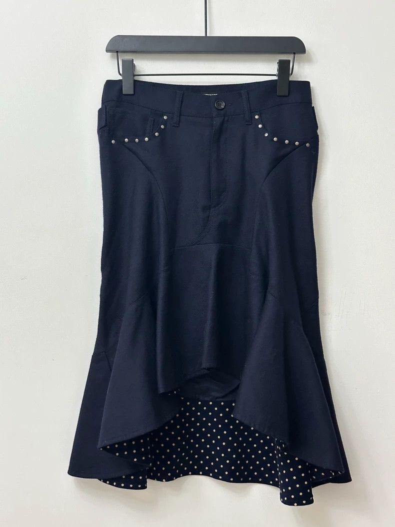 Junya Watanabe Junya Watanabe Rivet Irregular Polka Dot Mermaid Midi Skirt Size 24" / US 00 / IT 34 - 3 Thumbnail