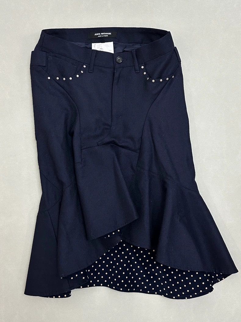 Junya Watanabe Junya Watanabe Rivet Irregular Polka Dot Mermaid Midi Skirt Size 24" / US 00 / IT 34 - 2 Thumbnail
