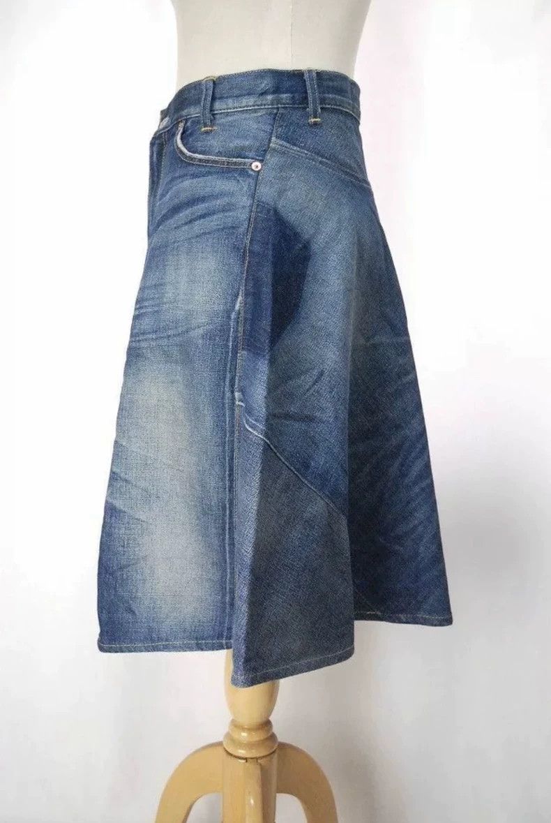 Junya Watanabe Junya Watanabe Denim Deconstructed Skirt Size 24" / US 00 / IT 34 - 2 Thumbnail