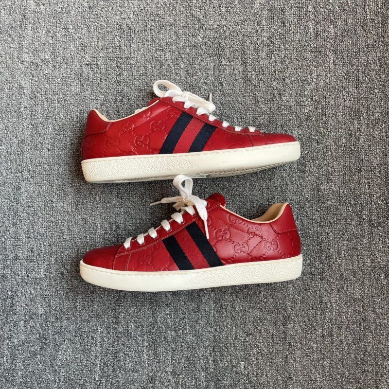 Gucci Gucci Ace Leather Low-Top Sneakers 0079 Size US 5 / EU 37 - 8 Thumbnail