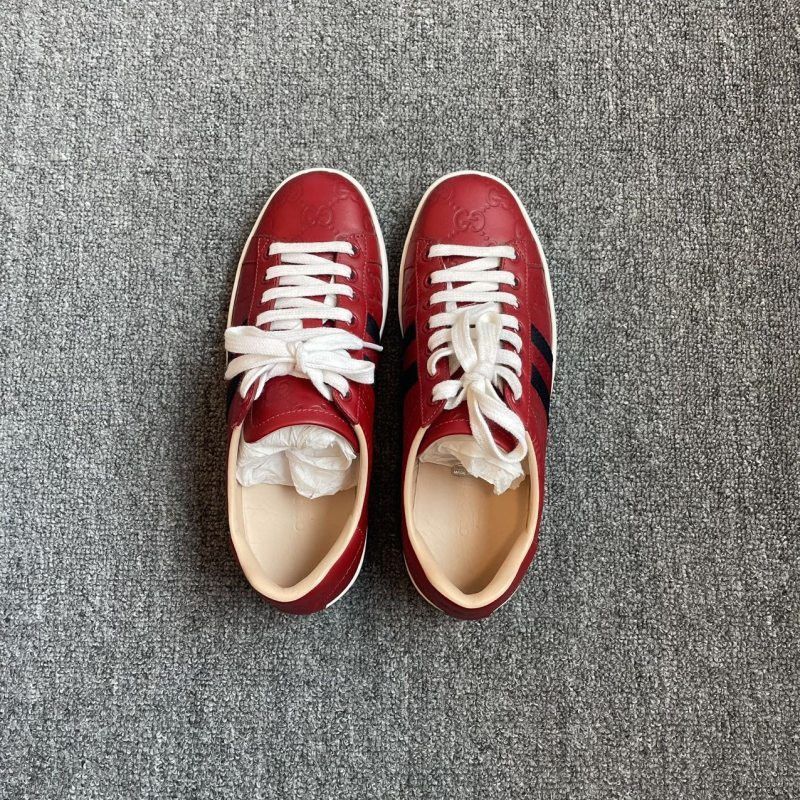 Gucci Gucci Ace Leather Low-Top Sneakers 0079 Size US 5 / EU 37 - 6 Thumbnail