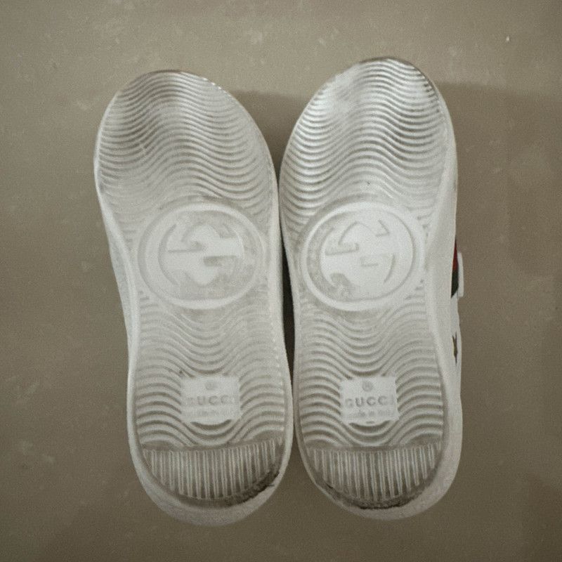 Gucci Gucci Kids' White Ace Sneakers with Embroidery 0079 Size US 5 / EU 37 - 4 Thumbnail