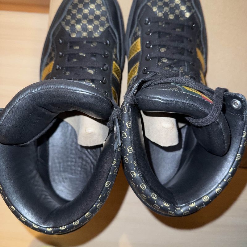 Gucci Gucci Stylish Black High Top Sneakers 0079 Size US 8 / EU 41 - 8 Thumbnail