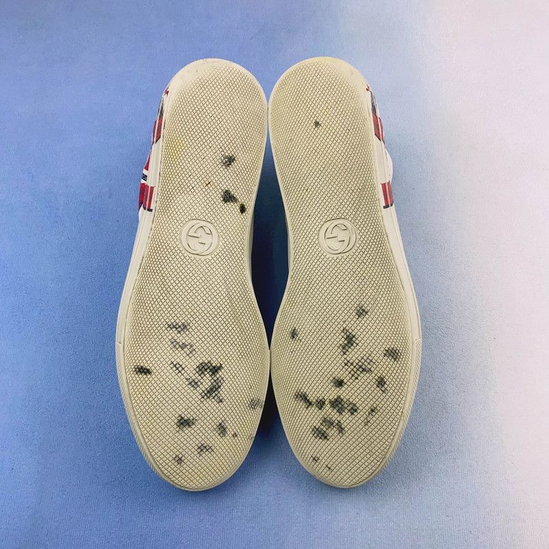 Gucci Gucci White High-Top Sneakers with Snake Design 0079 Size US 8 / EU 41 - 4 Thumbnail