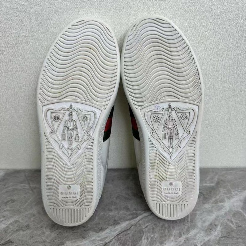 Gucci Gucci Ace Leather Bee Low-Top Sneakers 0079 Size US 5 / EU 37 - 4 Thumbnail
