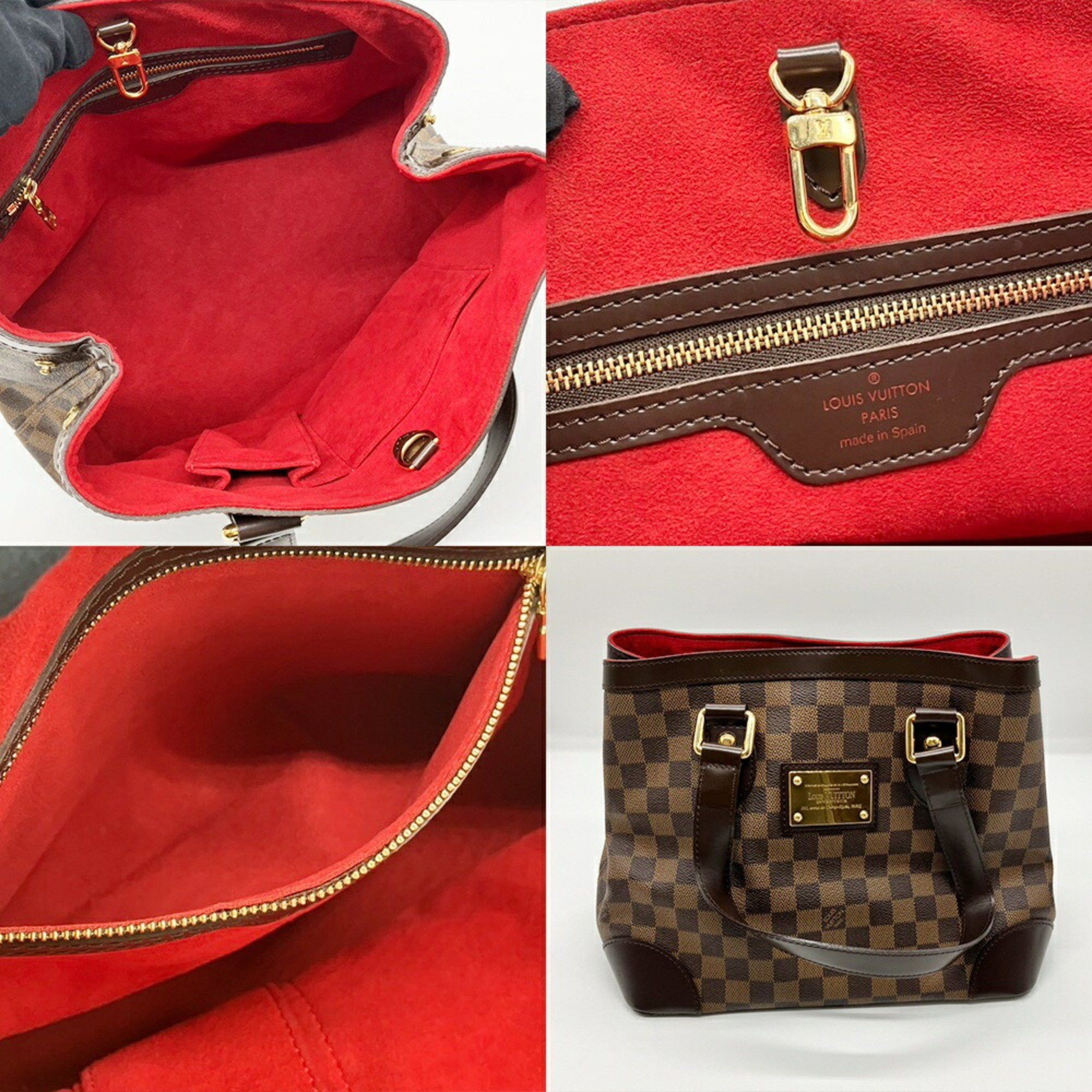Louis Vuitton Louis Vuitton Hampstead PM Damier Tote Bag Women's Brown N51205 LOUIS VUITTON Size ONE SIZE - 5 Thumbnail