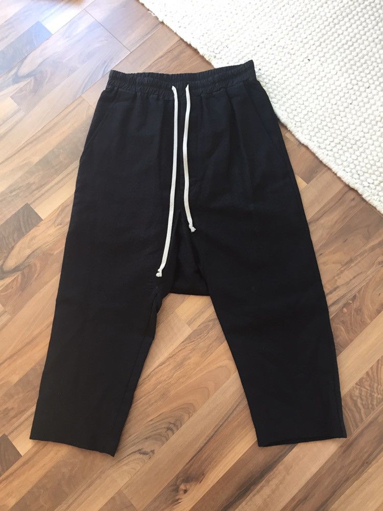 Rick Owens Alpaca Wool Cropped Drawstring Pants Size US 32 / EU 48 - 1 Thumbnail