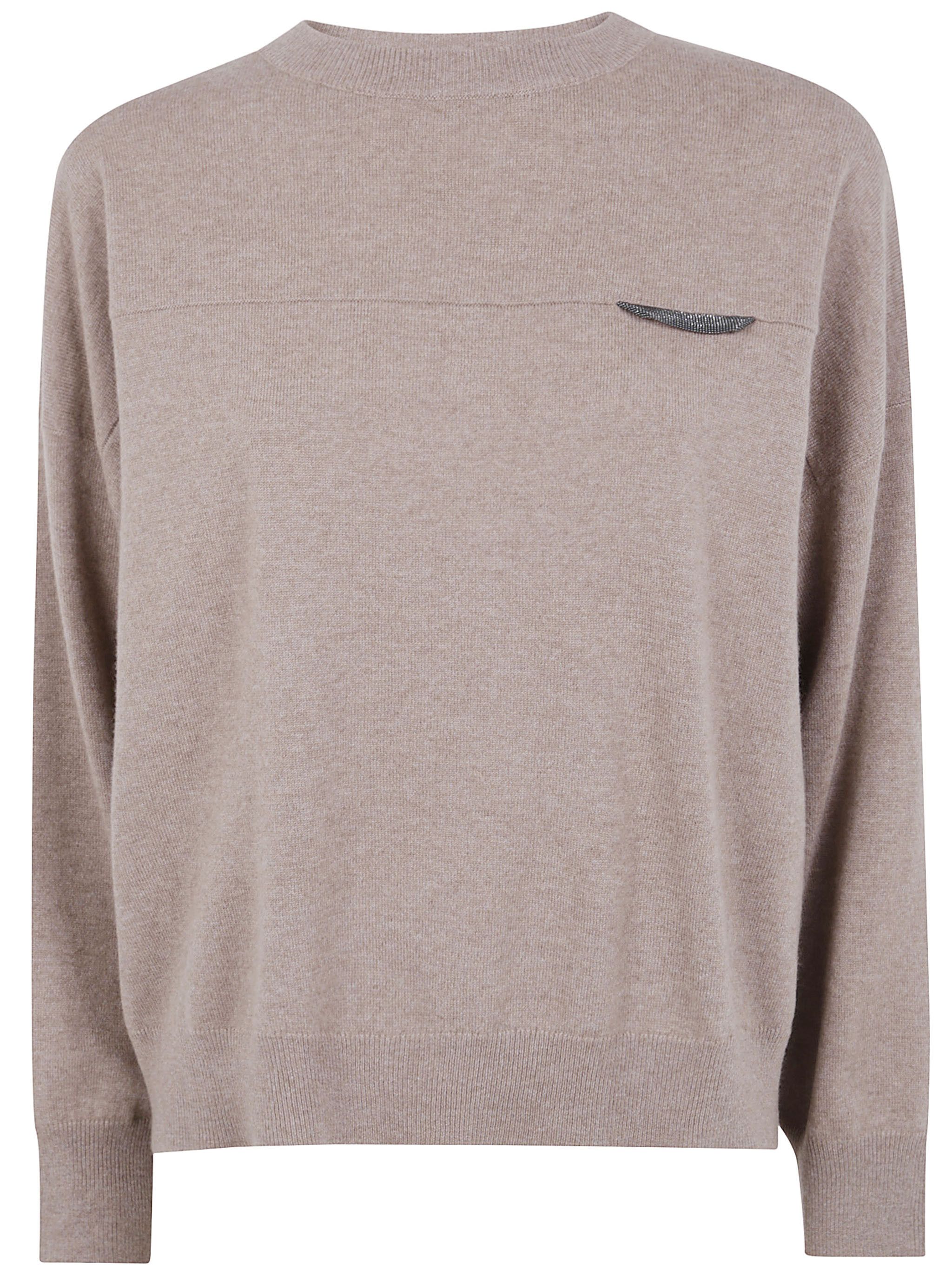 Brunello Cucinelli CASHMERE ROUND NECK SWEATER Size M / US 6-8 / IT 42-44 - 6 Thumbnail