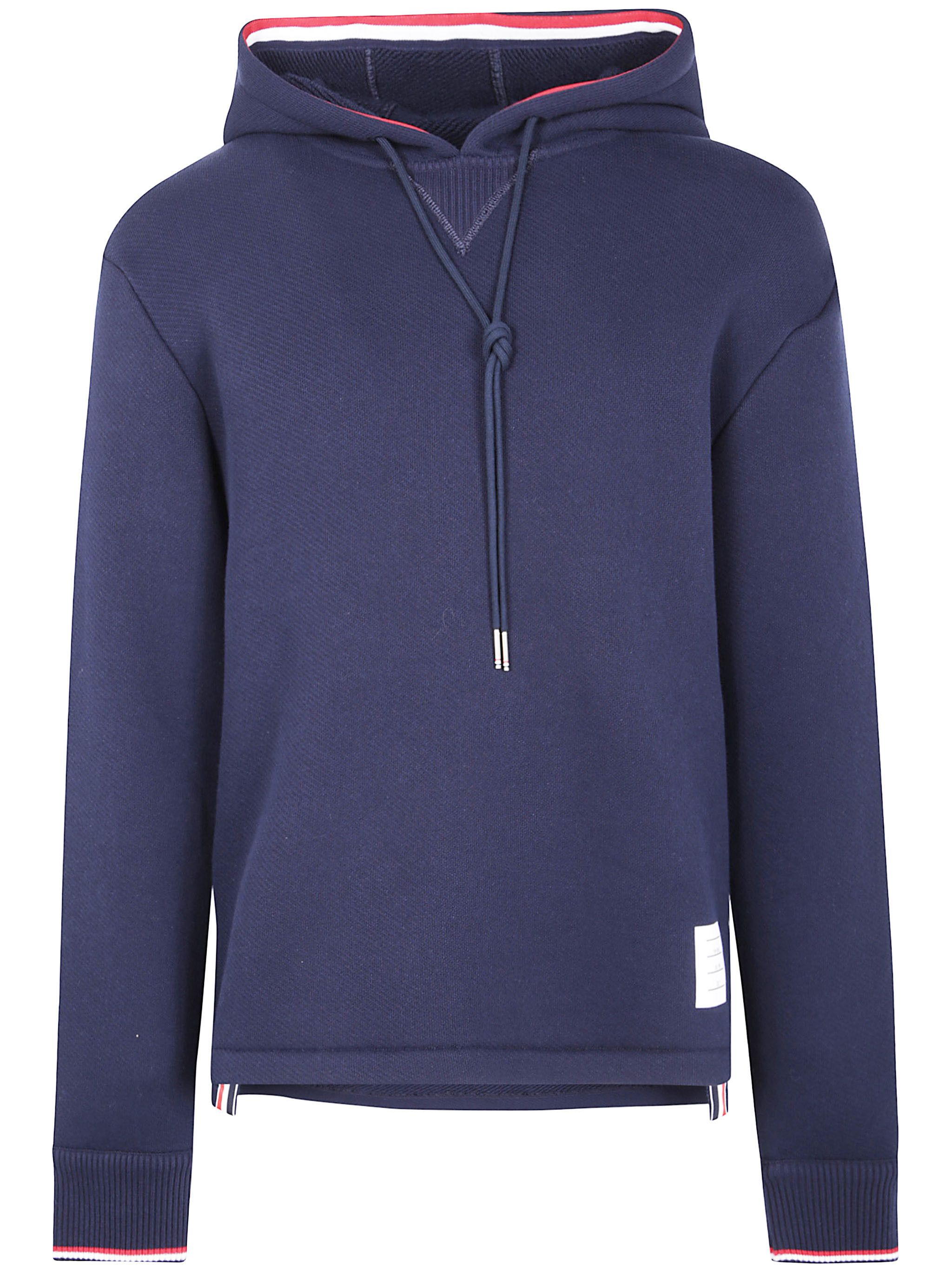 Thom Browne OVERSIZED HOODIE PULLOVER WITH RWB TIPPING STRIPE IN CHUNKY LOOPBACK Size US S / EU 44-46 / 1 - 6 Thumbnail