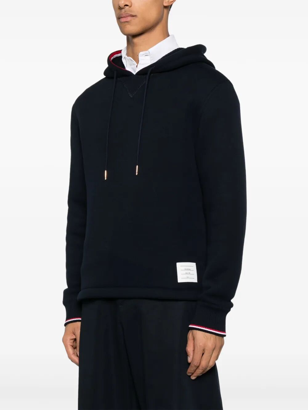 Thom Browne OVERSIZED HOODIE PULLOVER WITH RWB TIPPING STRIPE IN CHUNKY LOOPBACK Size US S / EU 44-46 / 1 - 5 Thumbnail