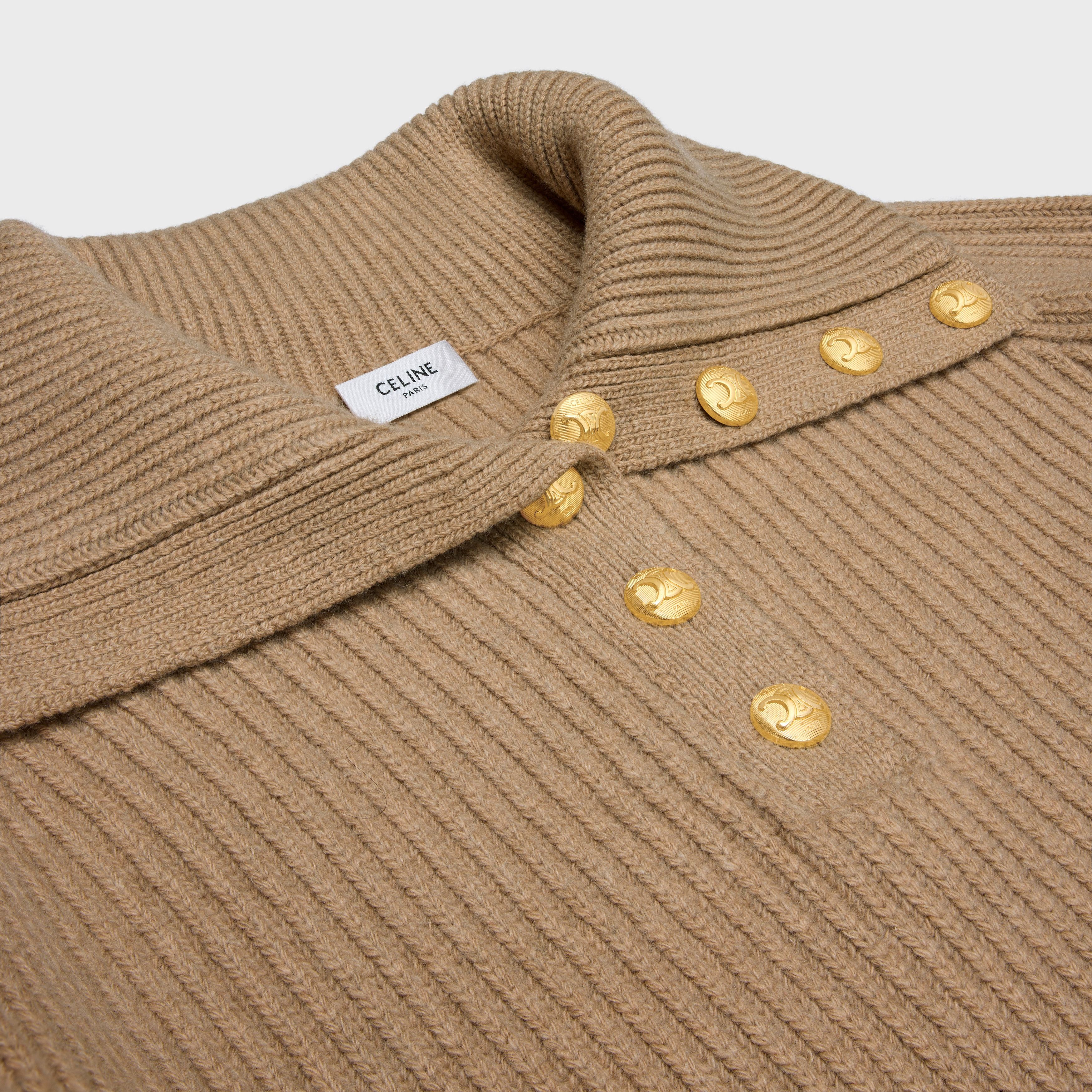 Celine vareuse sweater in ribbed wool and cashmere Size XS / US 0-2 / IT 36-38 - 3 Thumbnail