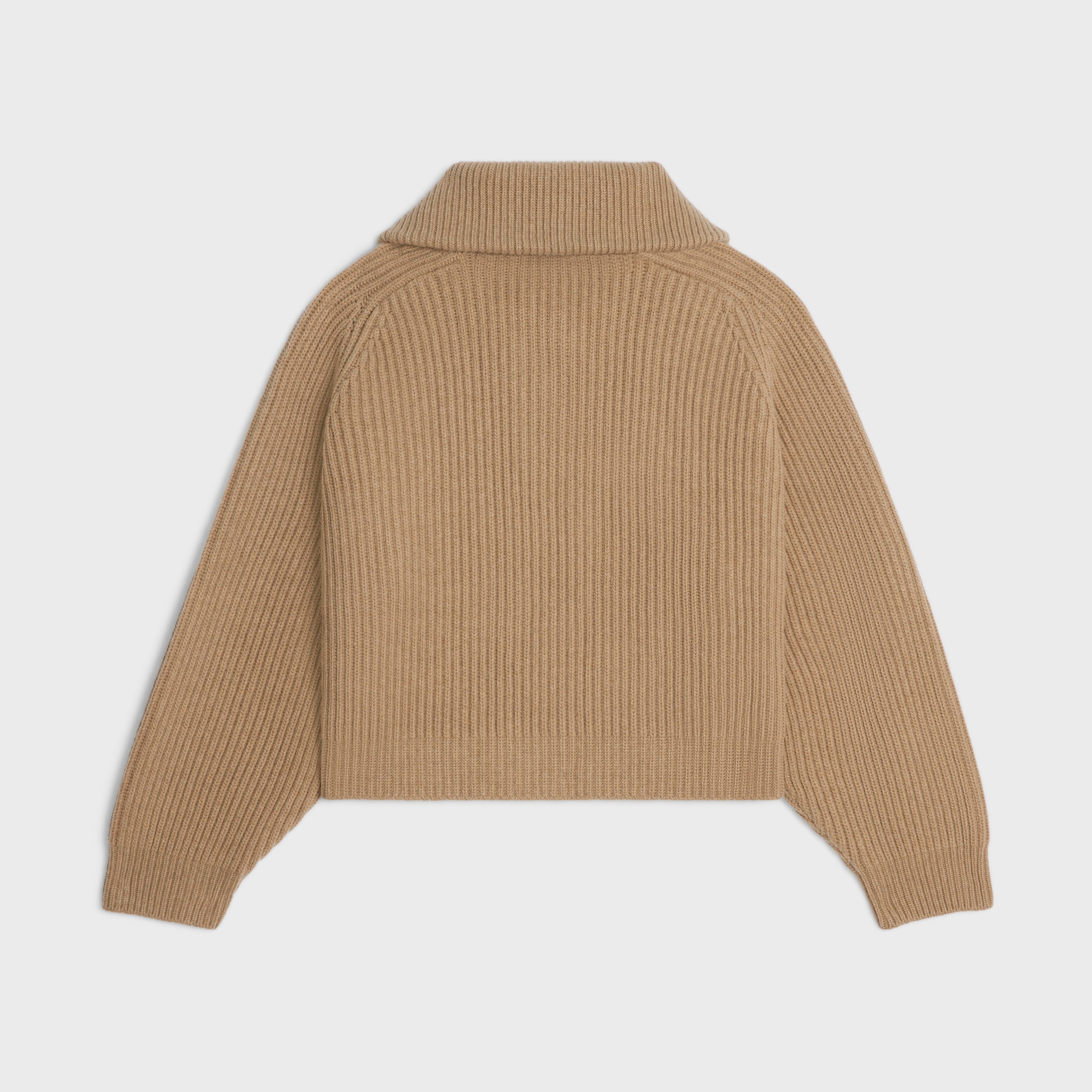 Celine vareuse sweater in ribbed wool and cashmere Size S / US 4 / IT 40 - 2 Thumbnail