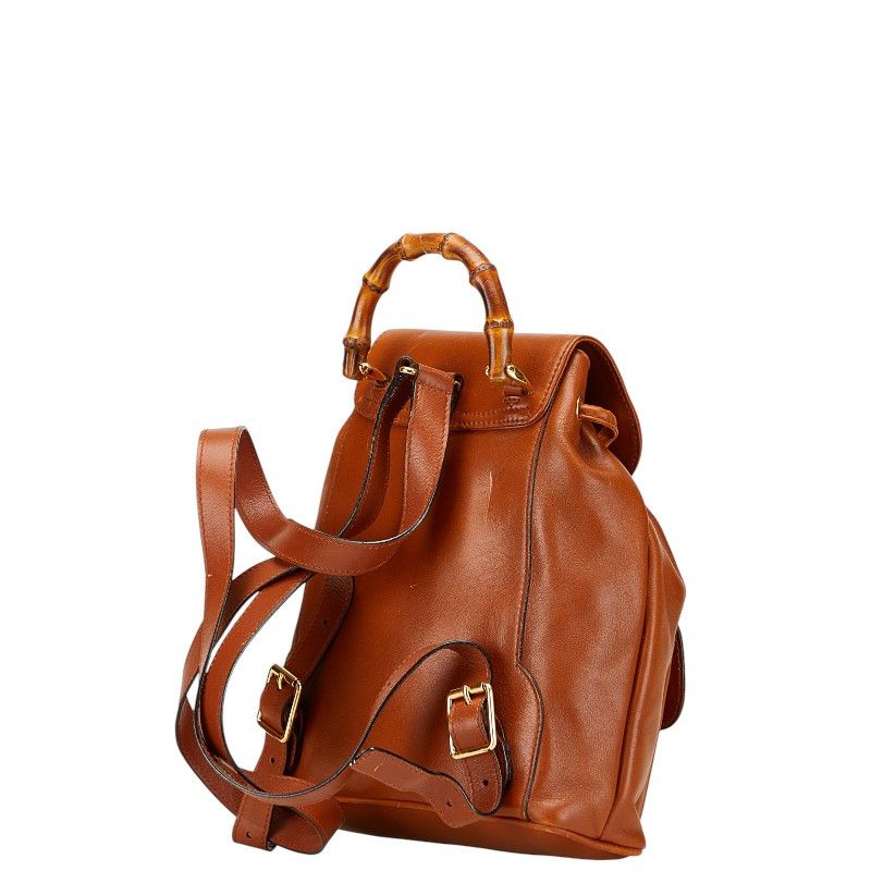 Gucci Gucci Gucci Bamboo Leather Backpack Leather Backpack 003 1705 0030 Size ONE SIZE - 2 Thumbnail