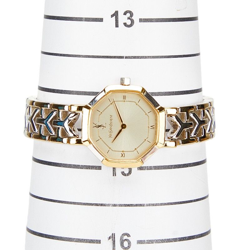 Yves Saint Laurent Yves Saint Laurent Yves Saint Laurent Octagon Base Metal Watch Metal Quartz 2200 241762 DUTY FREE for USA Size ONE SIZE - 7 Thumbnail